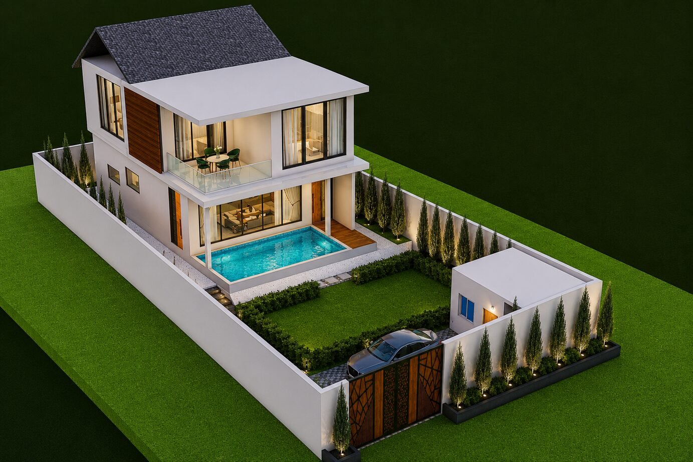 Model 2 villa alternate angle